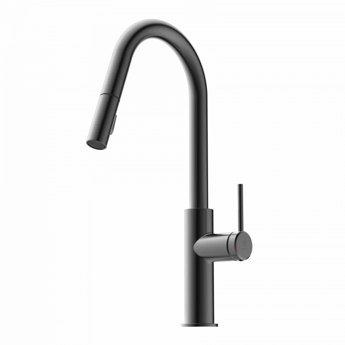 Wasserwerk Kitchen Faucet with Curved Pull-Down Spout in Matte Graphite
