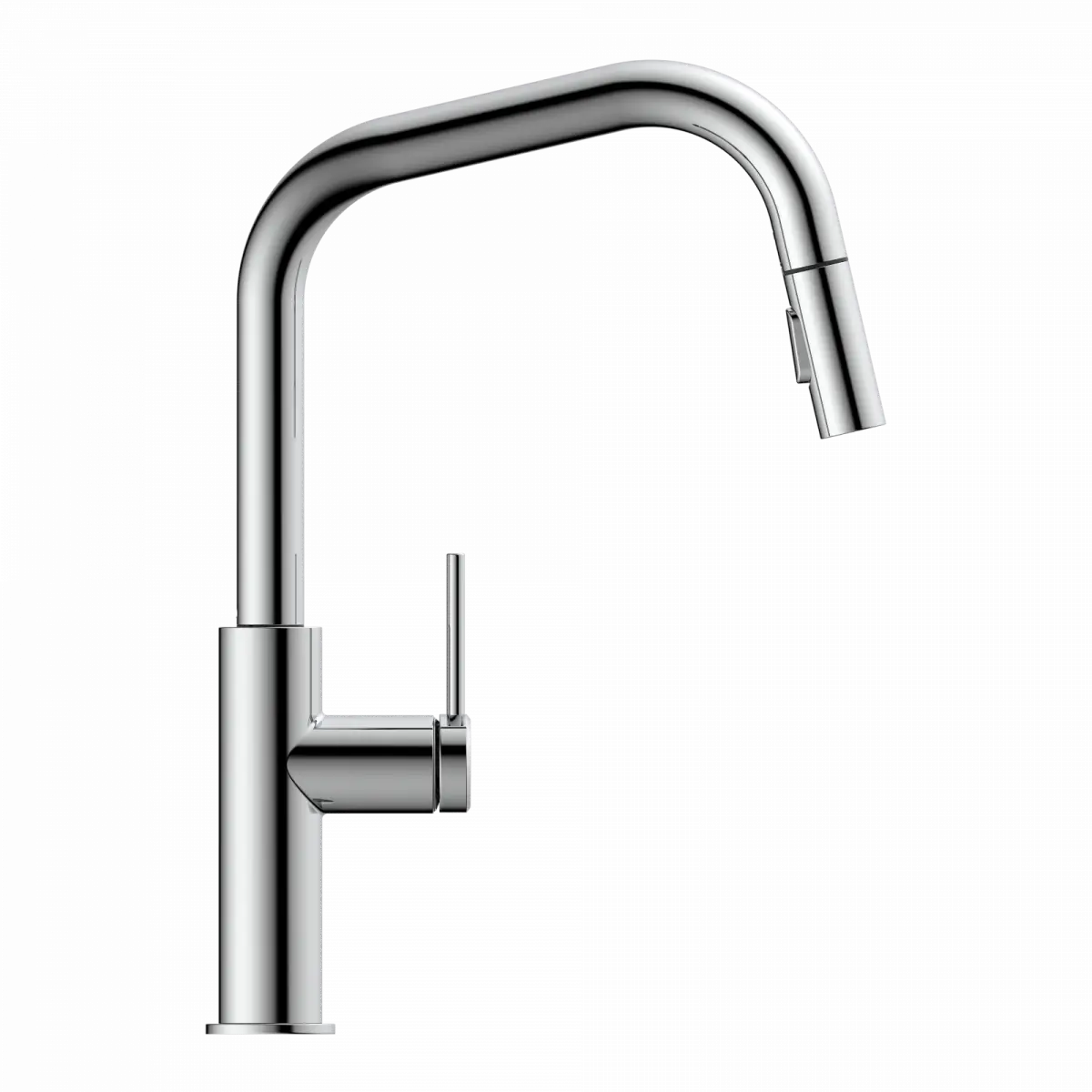 Wasserwerk Kitchen Faucet with Angled Spout Pull-Down Sprayer in Chrome