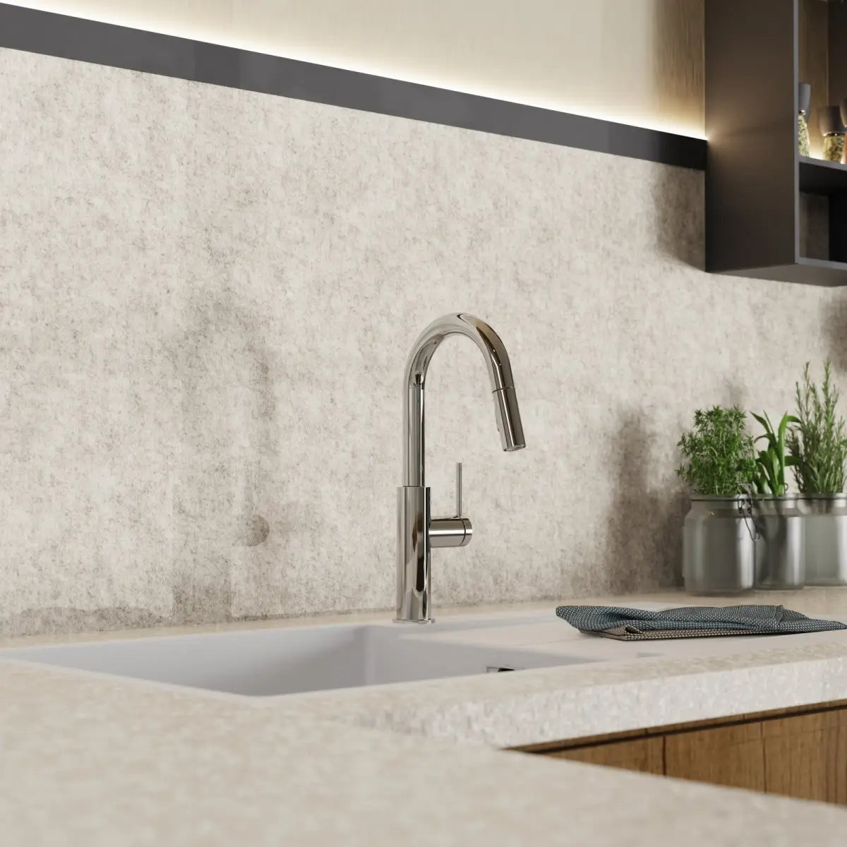 Wasserwerk Pull-Down Kitchen Prep Faucet in Chrome