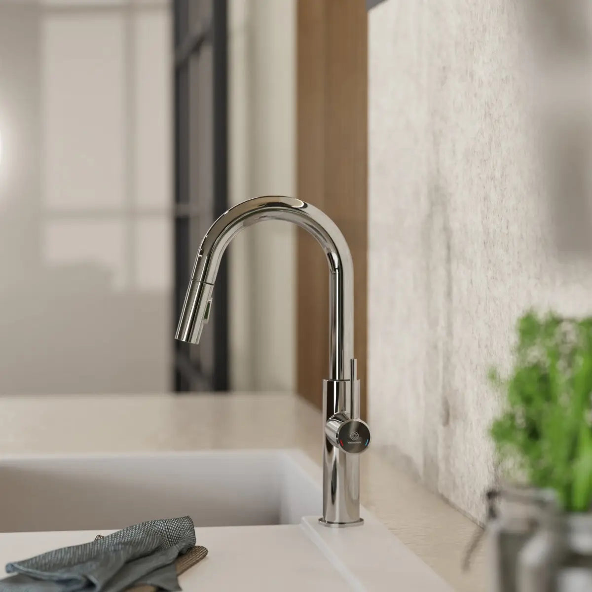 Wasserwerk Pull-Down Kitchen Prep Faucet in Chrome