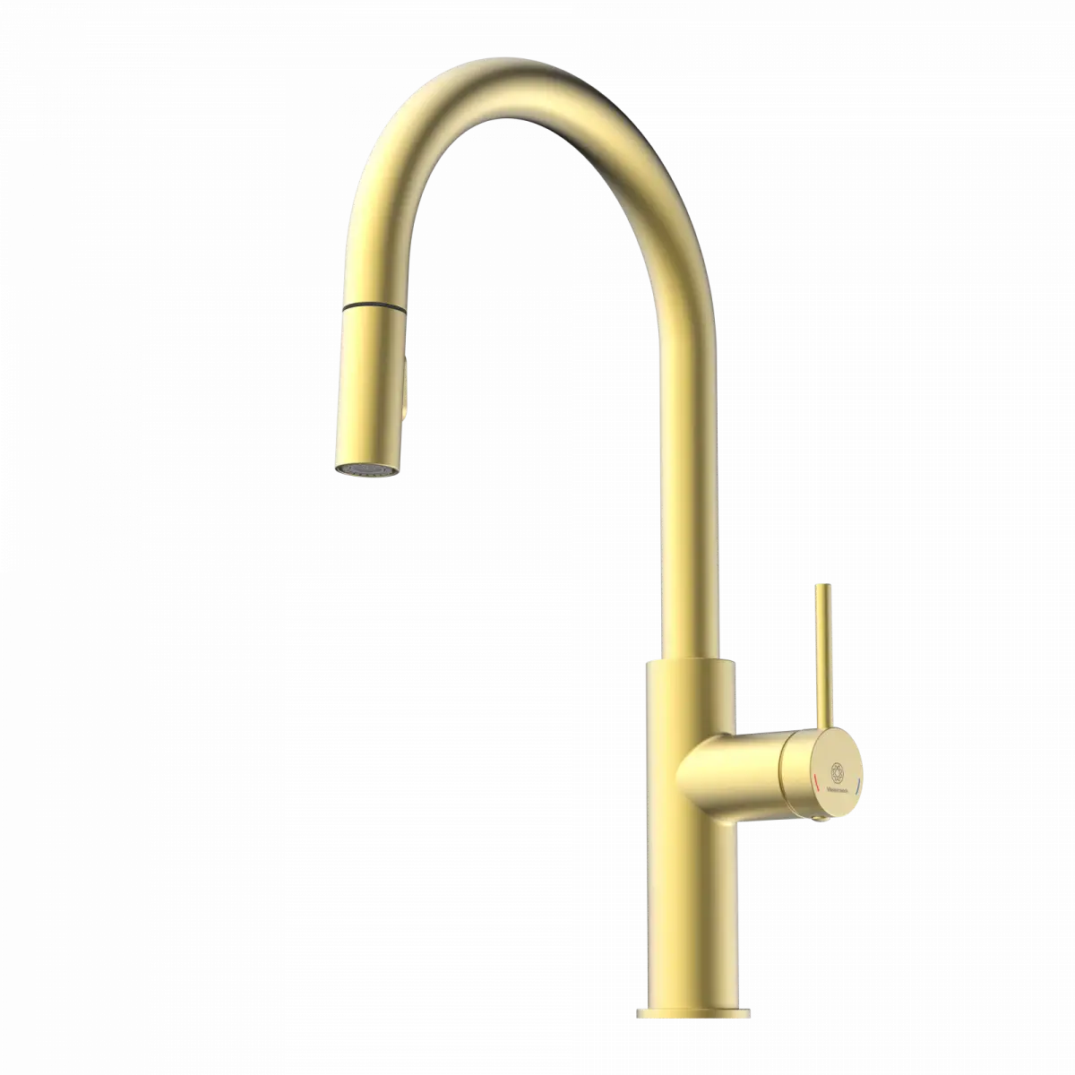 Wasserwerk Kitchen Faucet with Arch Pull-Down Spout in Brushed Gold