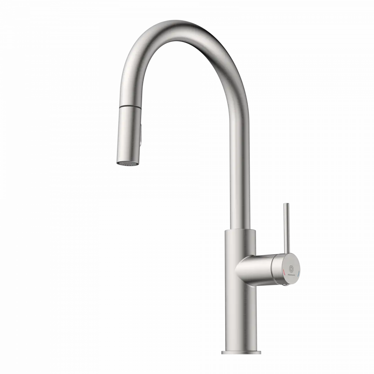 Wasserwerk Kitchen Faucet with Arch Pull-Down Spout in Brushed Nickel