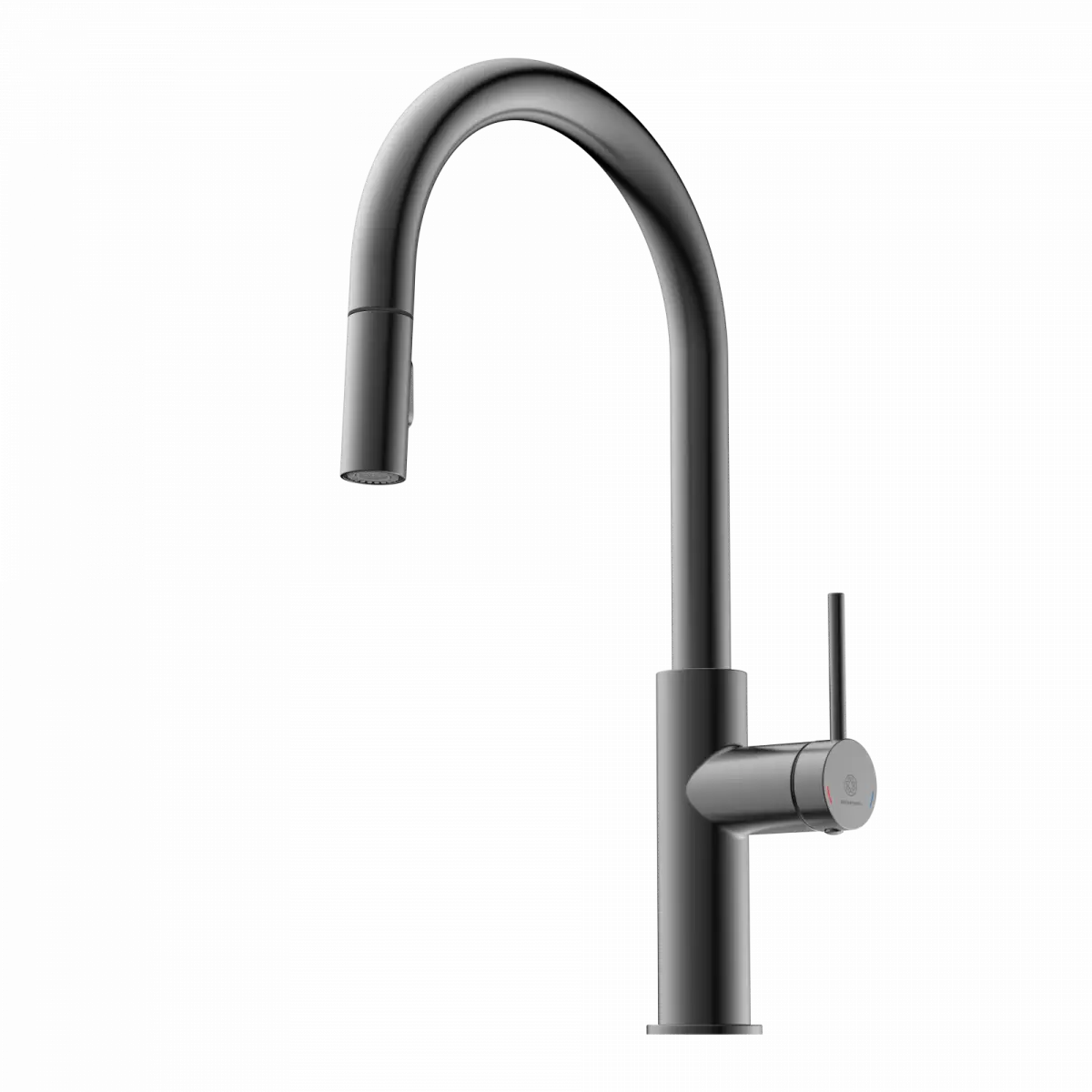Wasserwerk Kitchen Faucet with Arch Pull-Down Spout in Matte Graphite