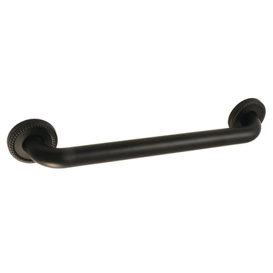 Laurel 16" Brass Decorative Grab Bar in Matte Black  