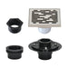 4" Brass Square Grid Shower Drain with Flange-DirectSinks