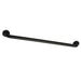 Manhattan 30" Brass Decorative Grab Bar in Matte Black  