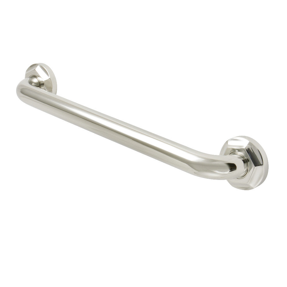 Metropolitan 16" Brass Decorative Grab Bar in Polished Nickel  