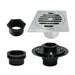 4" Brass Square Grid Shower Drain with Flange-DirectSinks