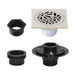 4" Brass Square Grid Shower Drain with Flange-DirectSinks