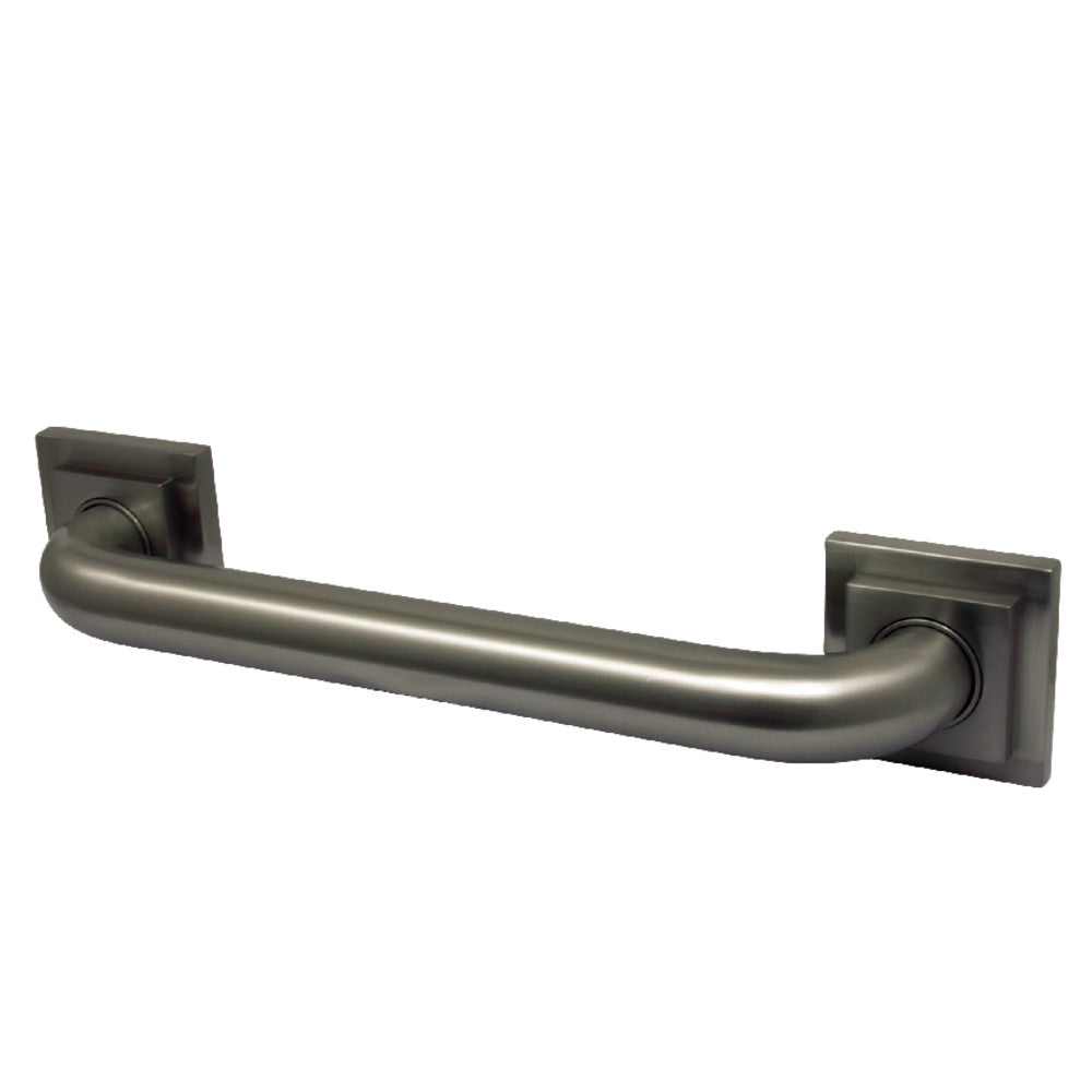 Claremont 12" Brass Decorative Grab Bar in Brushed Nickel  