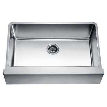 33" Straight Apron Single Bowl 16 Gauge Stainless Steel Kitchen Sink-Kitchen Sinks Fast Shipping at DirectSinks.