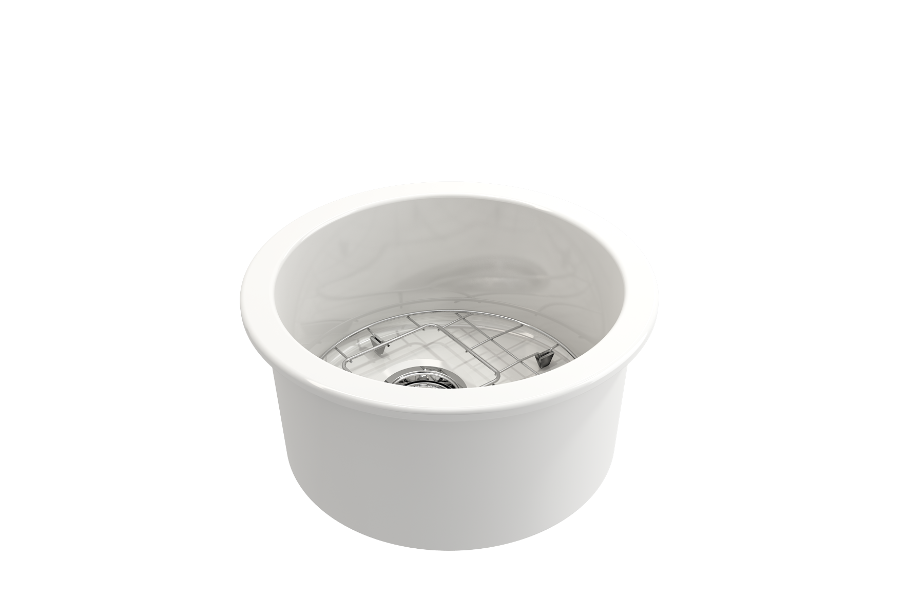 Bocchi Sotto Round Undermount Fireclay 18.5" Single Bowl Kitchen and Bar Sink. Available in 9 Colors!