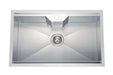 31" Single Bowl Dual Mount 18 Gauge Stainless Steel Kitchen Sink-Kitchen Sinks Fast Shipping at DirectSinks.