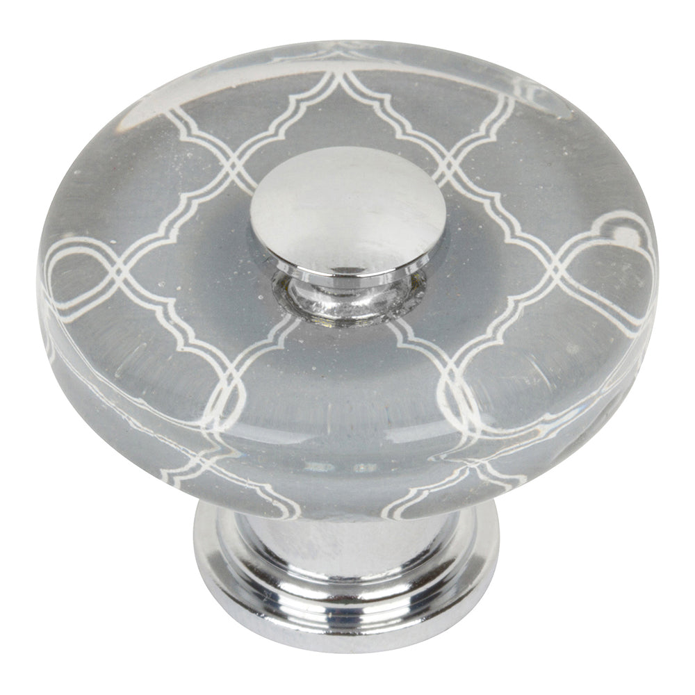 Quatrefoil Round Glass Knob-DirectSinks