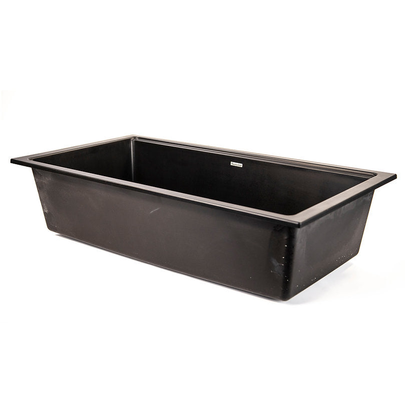 34" Black Composite Single Bowl Kitchen Workstation Sink