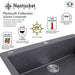 34" Black Composite Single Bowl Kitchen Workstation Sink