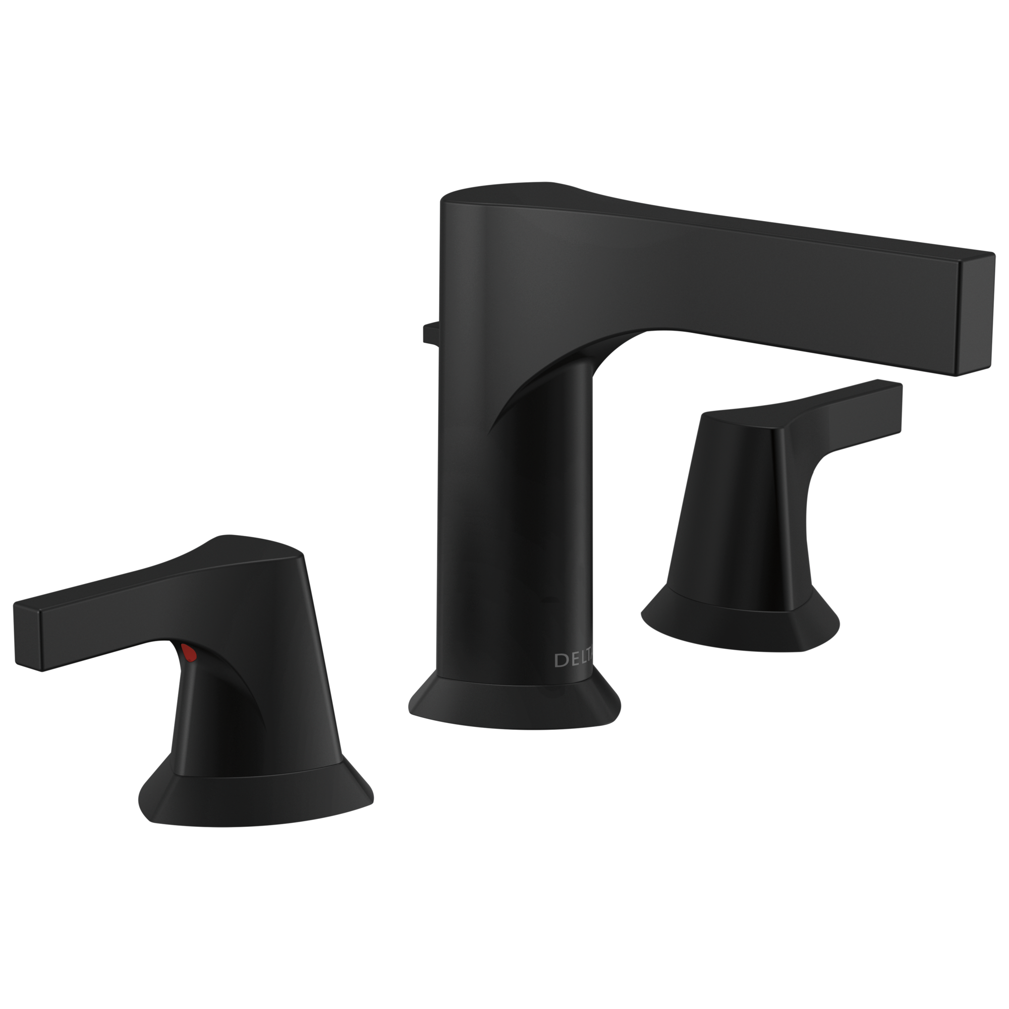 Delta Zura Two Handle Widespread Bathroom Faucet in Matte Black