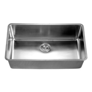 32" Undermount 16 Gauge Single Bowl Stainless Steel Kitchen Sink-Kitchen Sinks Fast Shipping at DirectSinks.
