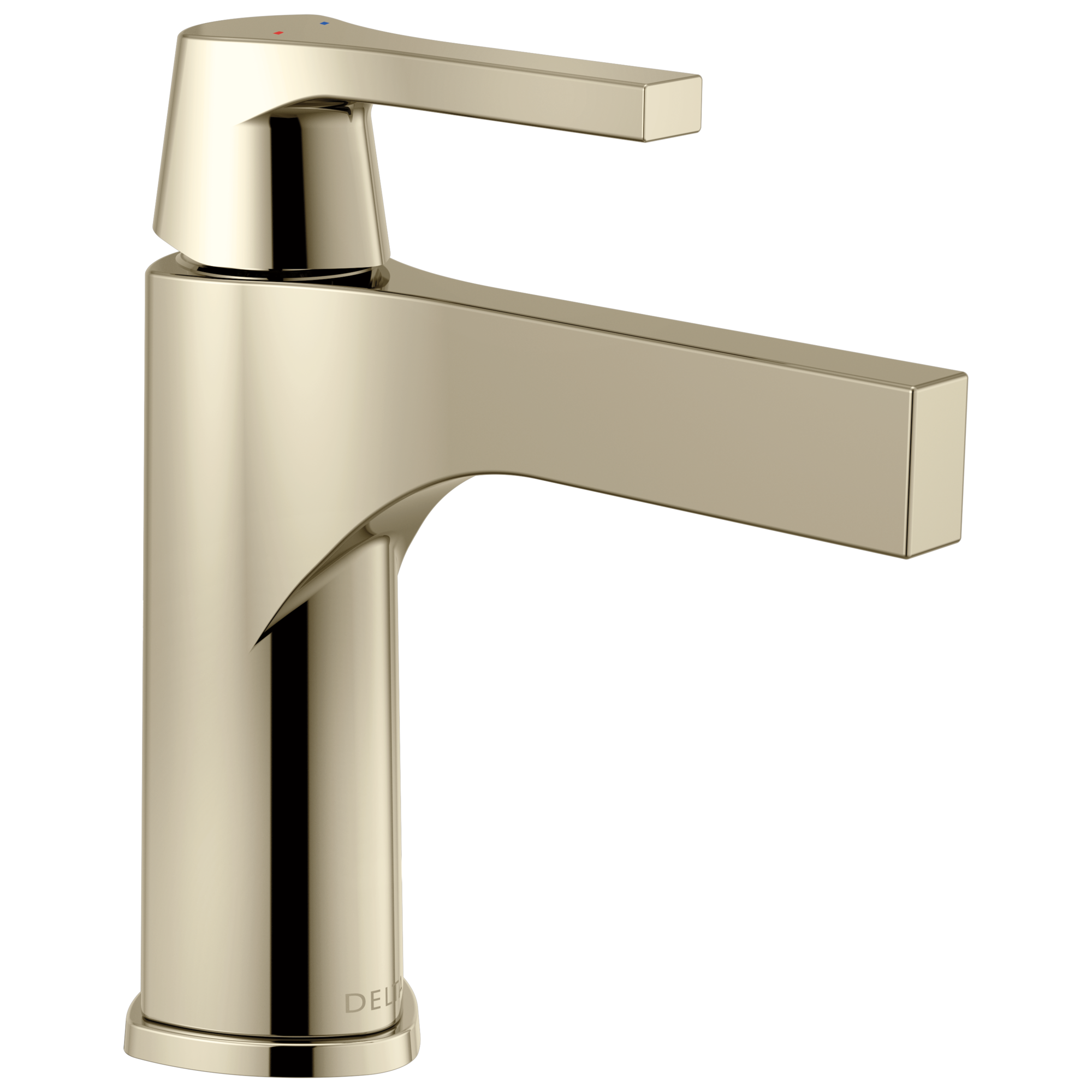 Delta Zura Single Handle Bathroom Faucet with Drain in Polished Nickel