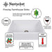 36" Fireclay Farmhouse Workstation Single Bowl Sink, Nantucket Sink T-PS36W, white finish, off center drain. Comes with bottom grid, strainer and cutting board.