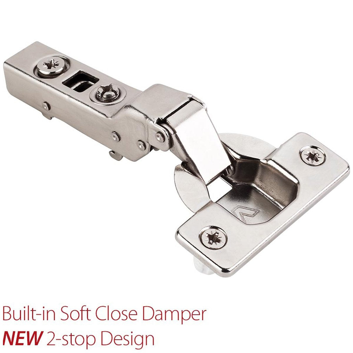 Hardware Resources 110 Degree 9 mm Crank Cam Adjustable Heavy Duty Soft-close Hinge with Press-in 8 mm Dowels-DirectSinks