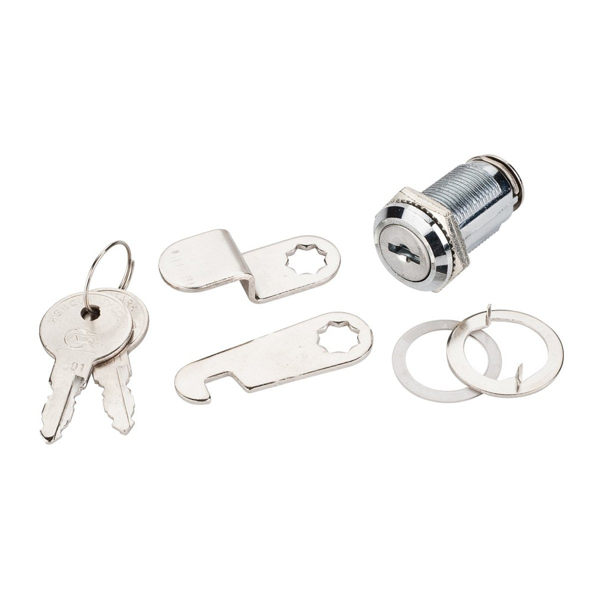 Hardware Resources 1-1/2" Length Chrome Cam Lock, Keyed Alike-DirectSinks