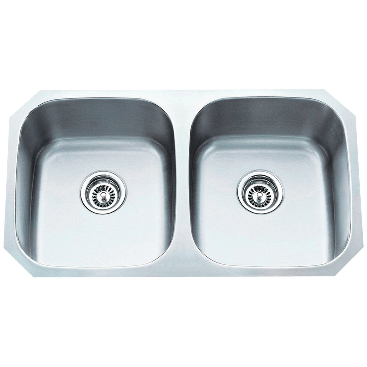 Hardware Resources Stainless Steel 18 Gauge Kitchen Sink with Two Equal Bowls-DirectSinks