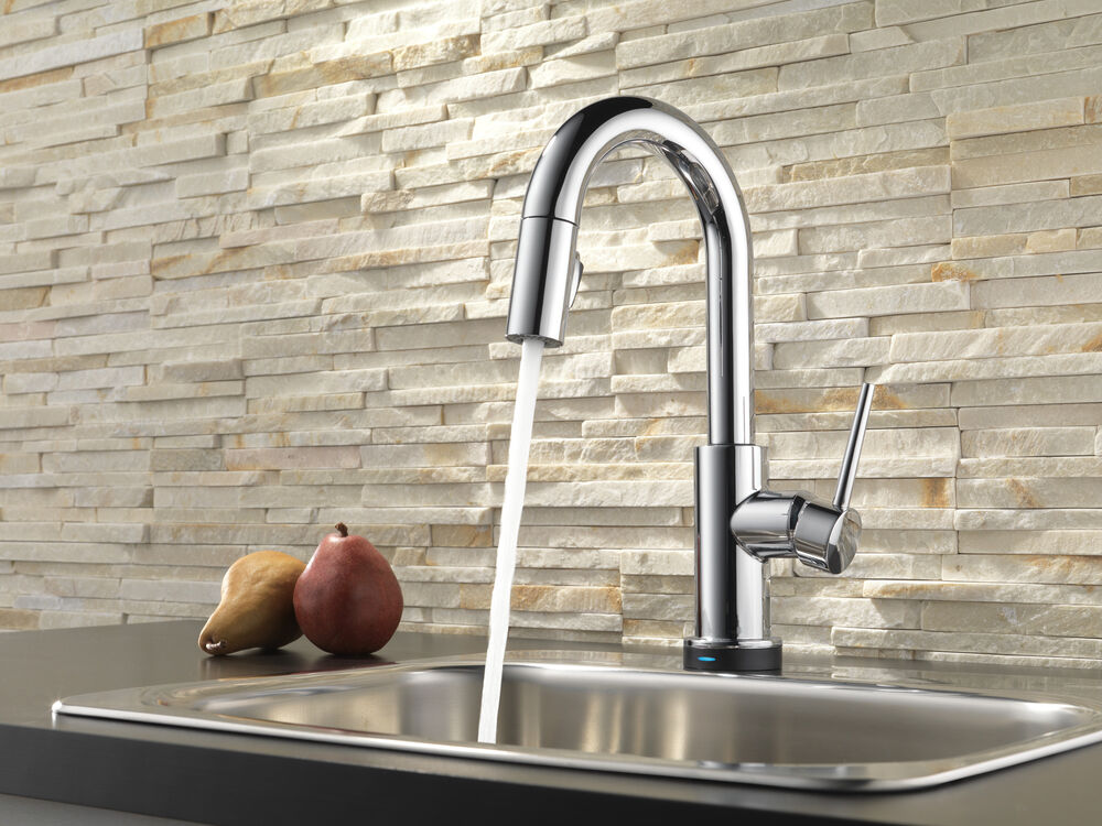 Delta Trinsic Single Handle Pull-Down Bar Faucet with TouchO Technology