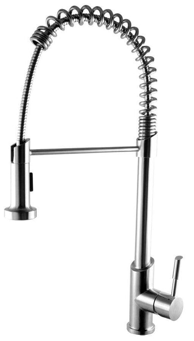 Stainless Steel Commercial Kitchen Faucet With Pull Down Shower Spray-DirectSinks