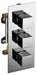 Alfi AB2801 Concealed 3-Way Thermostatic Valve Shower Mixer Square Knobs-DirectSinks