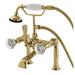 Kingston Brass Aqua Eden Celebrity Deck Mount Clawfoot Tub Faucet-Tub Faucets-Free Shipping-Directsinks.