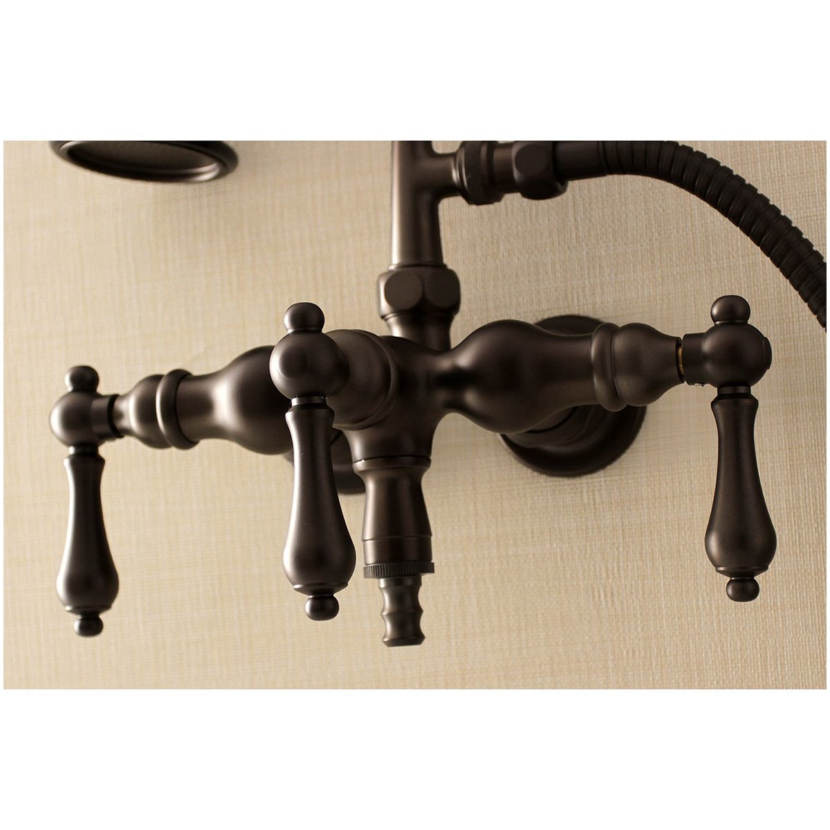 Aqua Vintage AE19TX-P 3-3/8-Inch Wall Mount Tub Faucet with Hand Shower