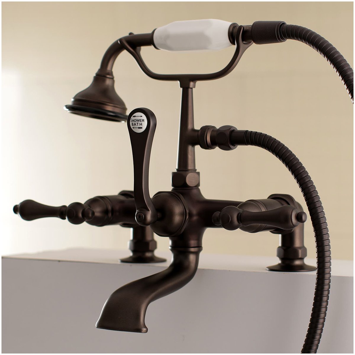 Aqua Vintage AE203TX-P 7-Inch Tub Faucet with Hand Shower