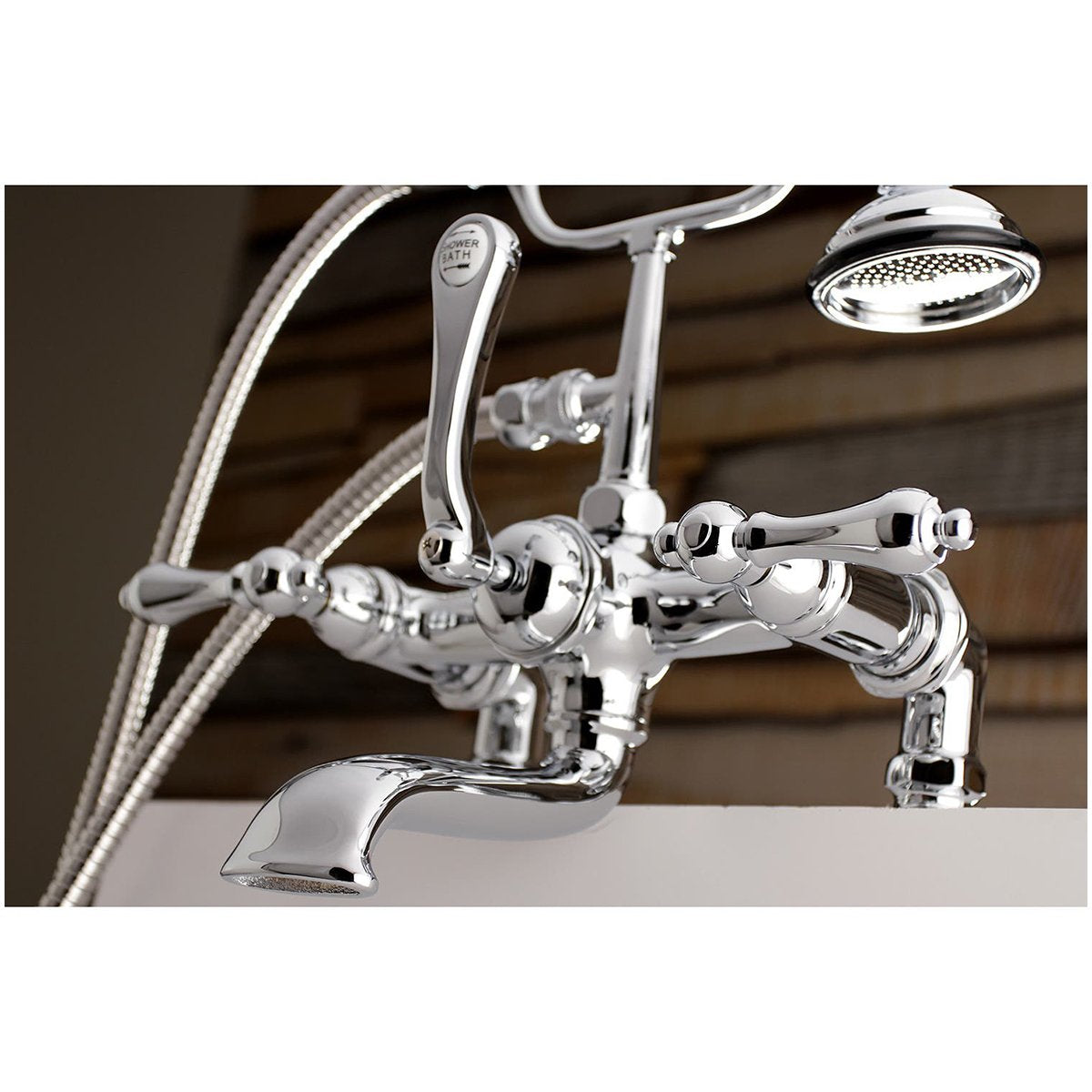 Aqua Vintage AE203TX-P 7-Inch Tub Faucet with Hand Shower