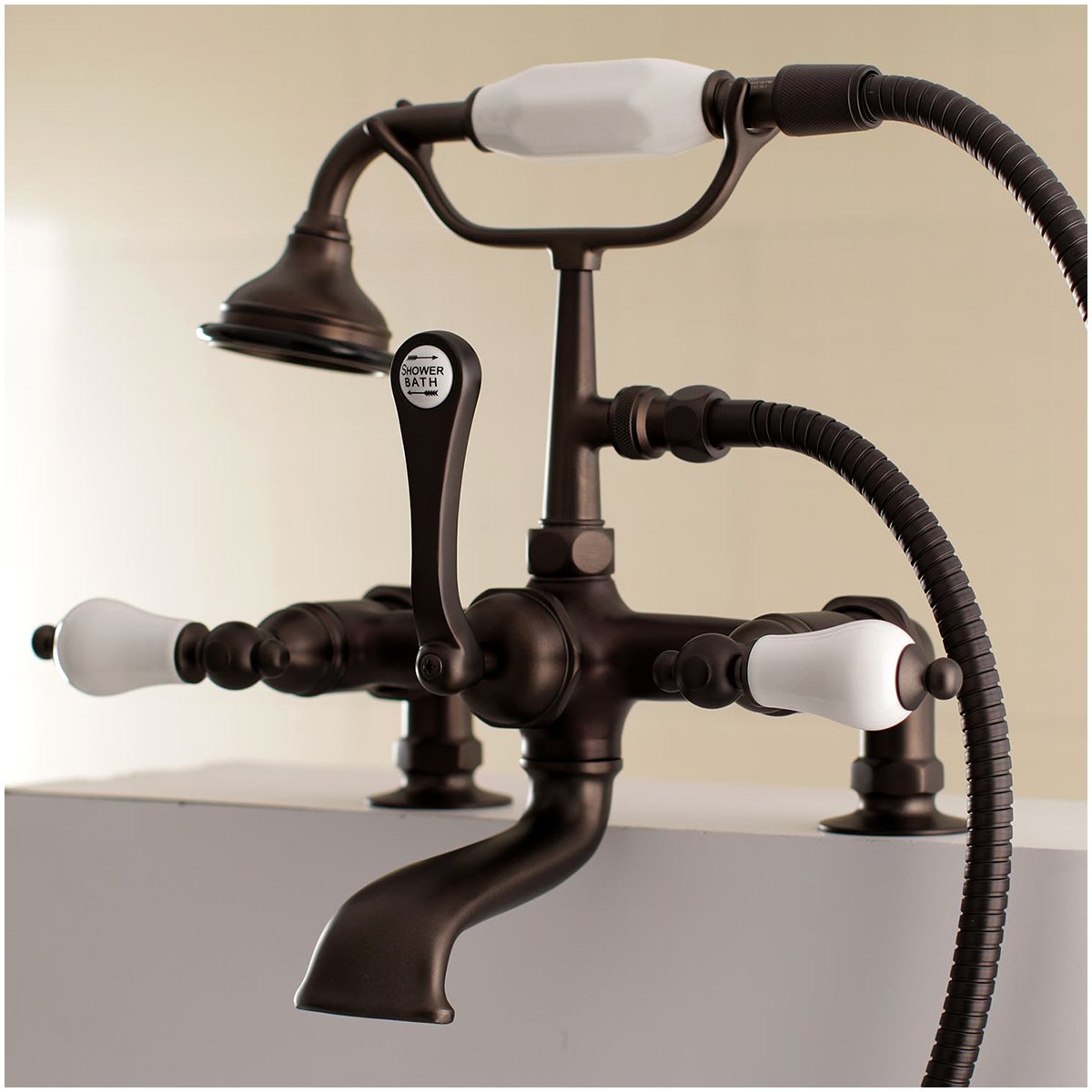 Aqua Vintage AE205TX-P 7-Inch Tub Faucet with Hand Shower