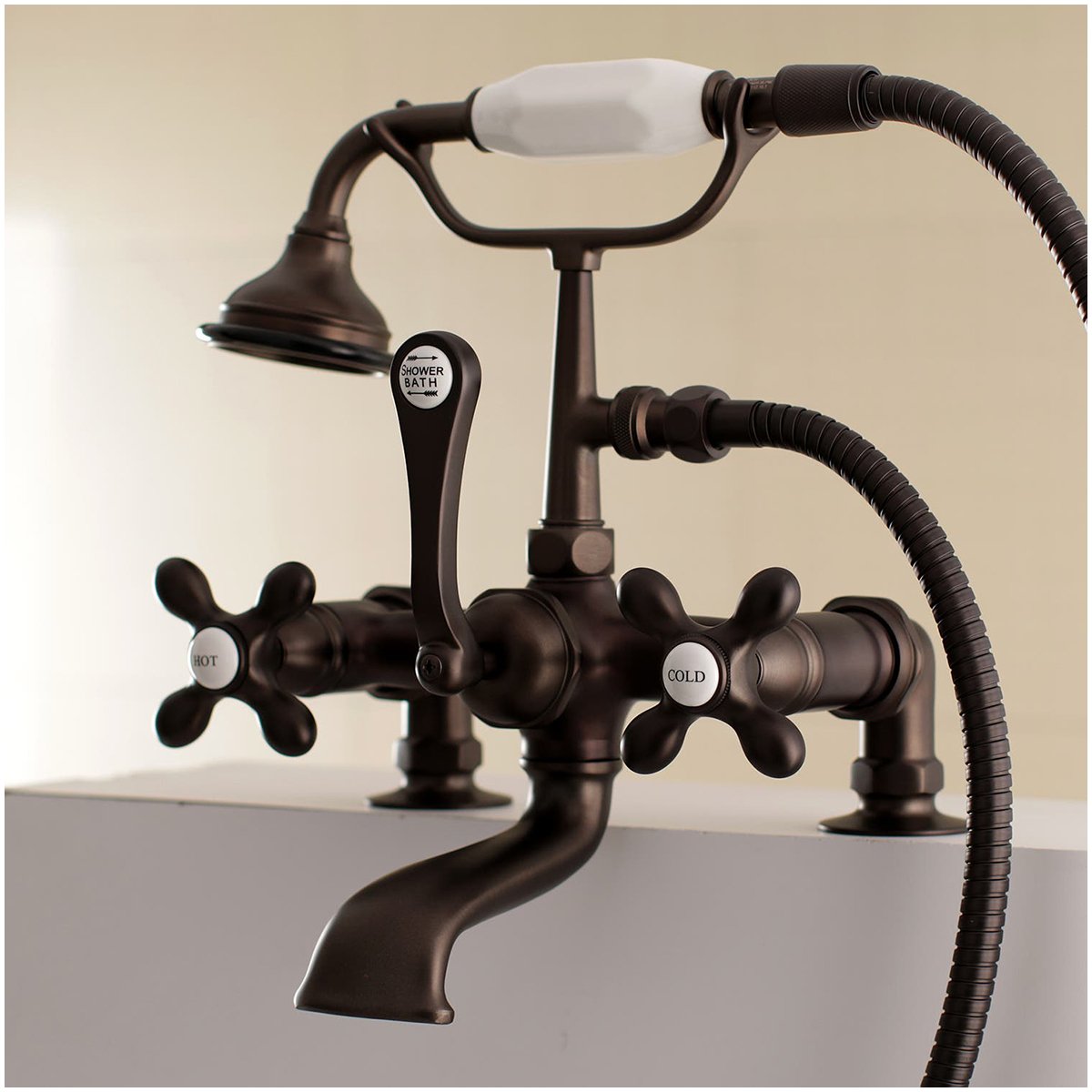 Aqua Vintage AE209TX-P7-Inch Tub Faucet with Hand Shower