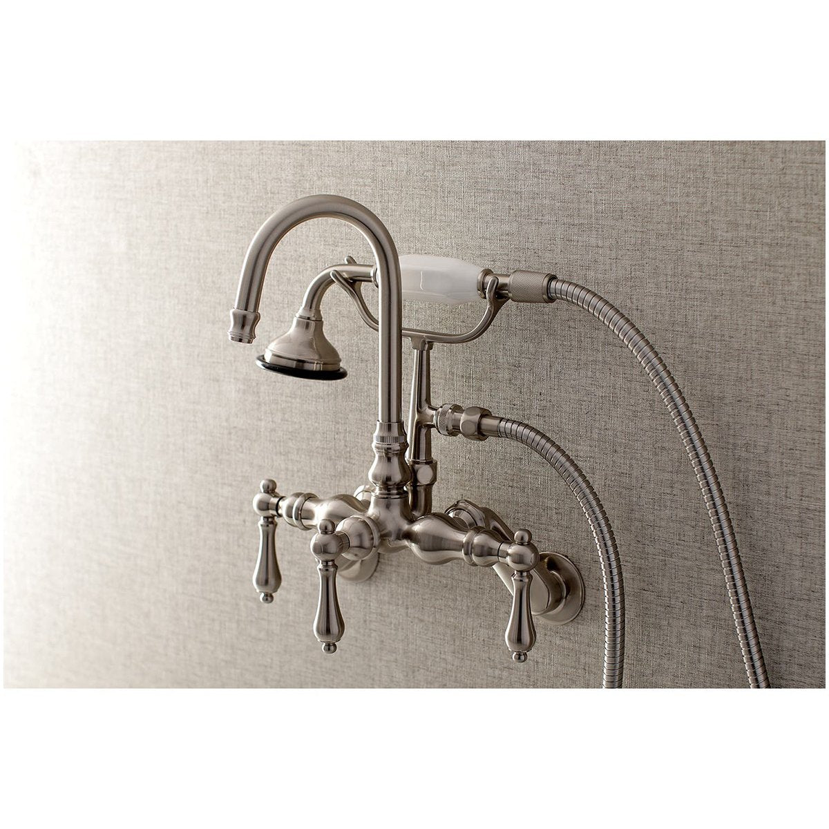 Kingston Brass AE301TX-P Aqua Vintage Wall Mount Clawfoot Tub Faucets