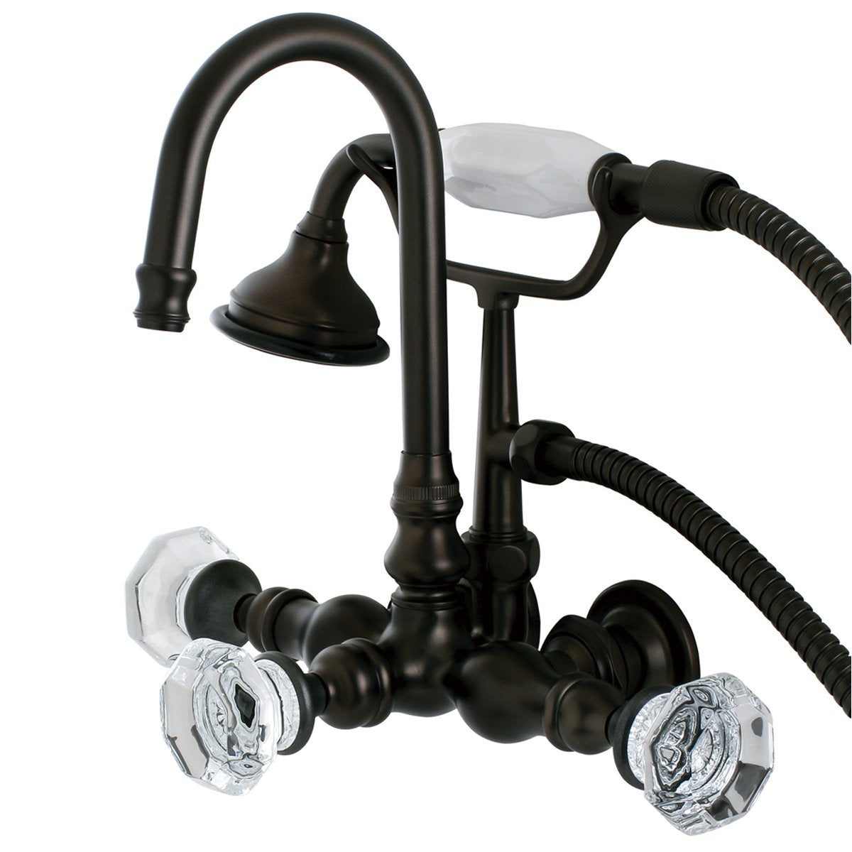 Kingston Brass Aqua Eden Celebrity Wall Mount Clawfoot Tub Faucet-Tub Faucets-Free Shipping-Directsinks.