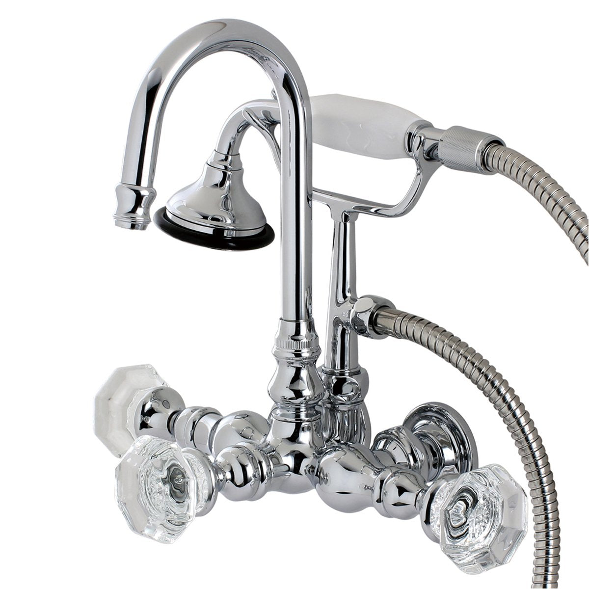 Kingston Brass Aqua Eden Celebrity Wall Mount Clawfoot Tub Faucet-Tub Faucets-Free Shipping-Directsinks.