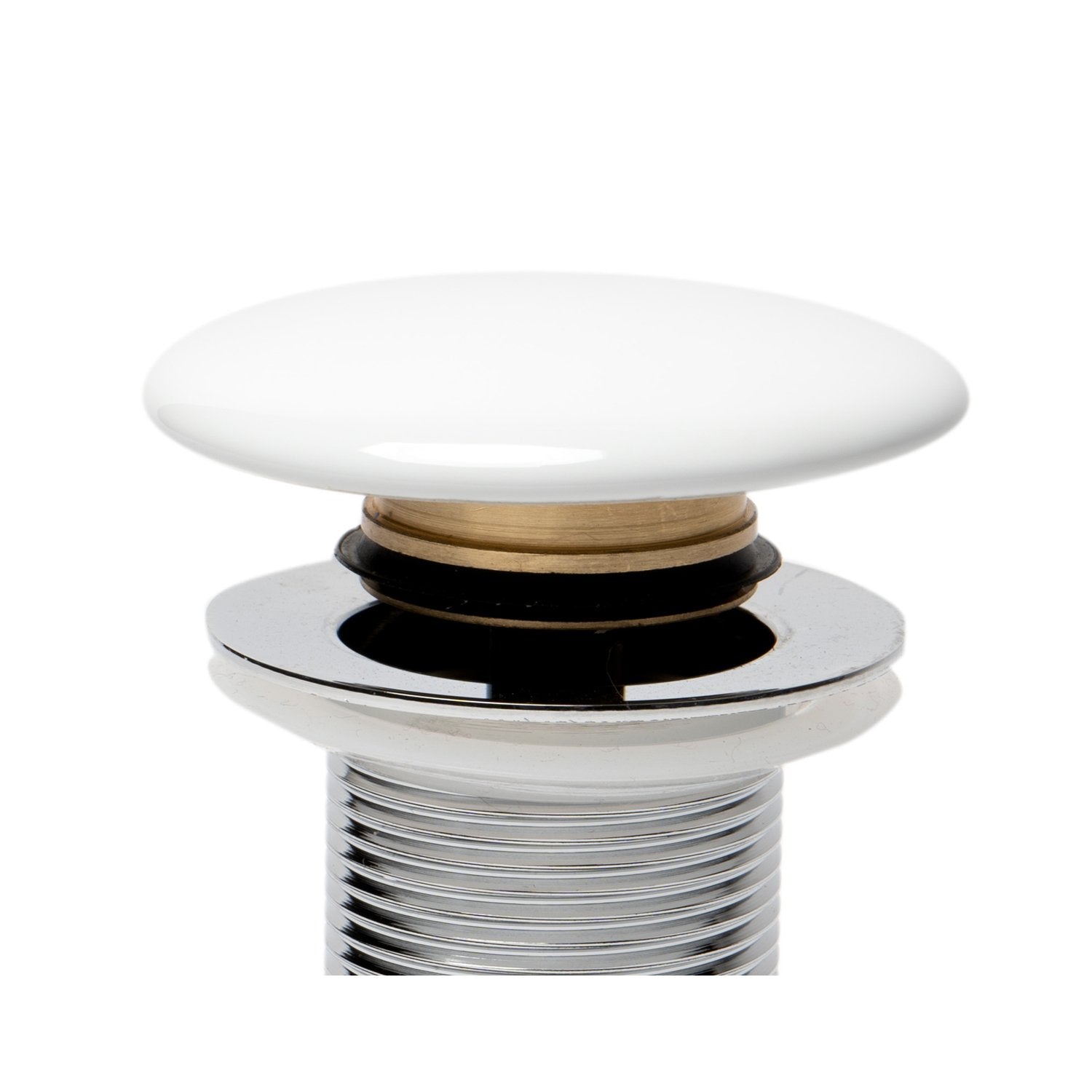 ALFI AB8055 Ceramic Mushroom Top Pop Up Drain for Sinks without Overflow