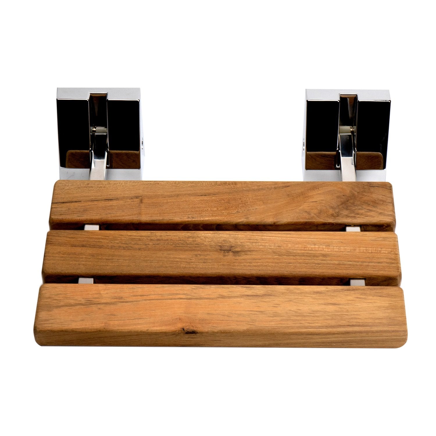 ALFI Brand 16" Folding Teak Wood Rectangle Shower Seat Bench