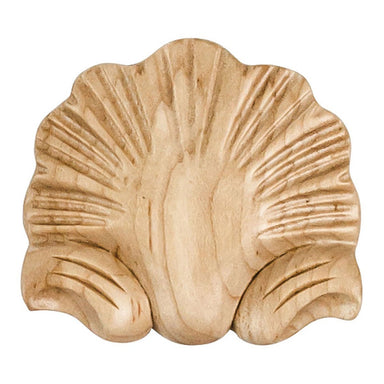 Hardware Resources 3-1/8" x 1/2" x 2-7/8" Hard Maple Shell Applique-DirectSinks