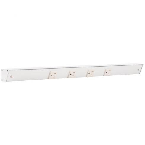24"  Slim Angle Under Cabinet 4 Outlet Power Strip