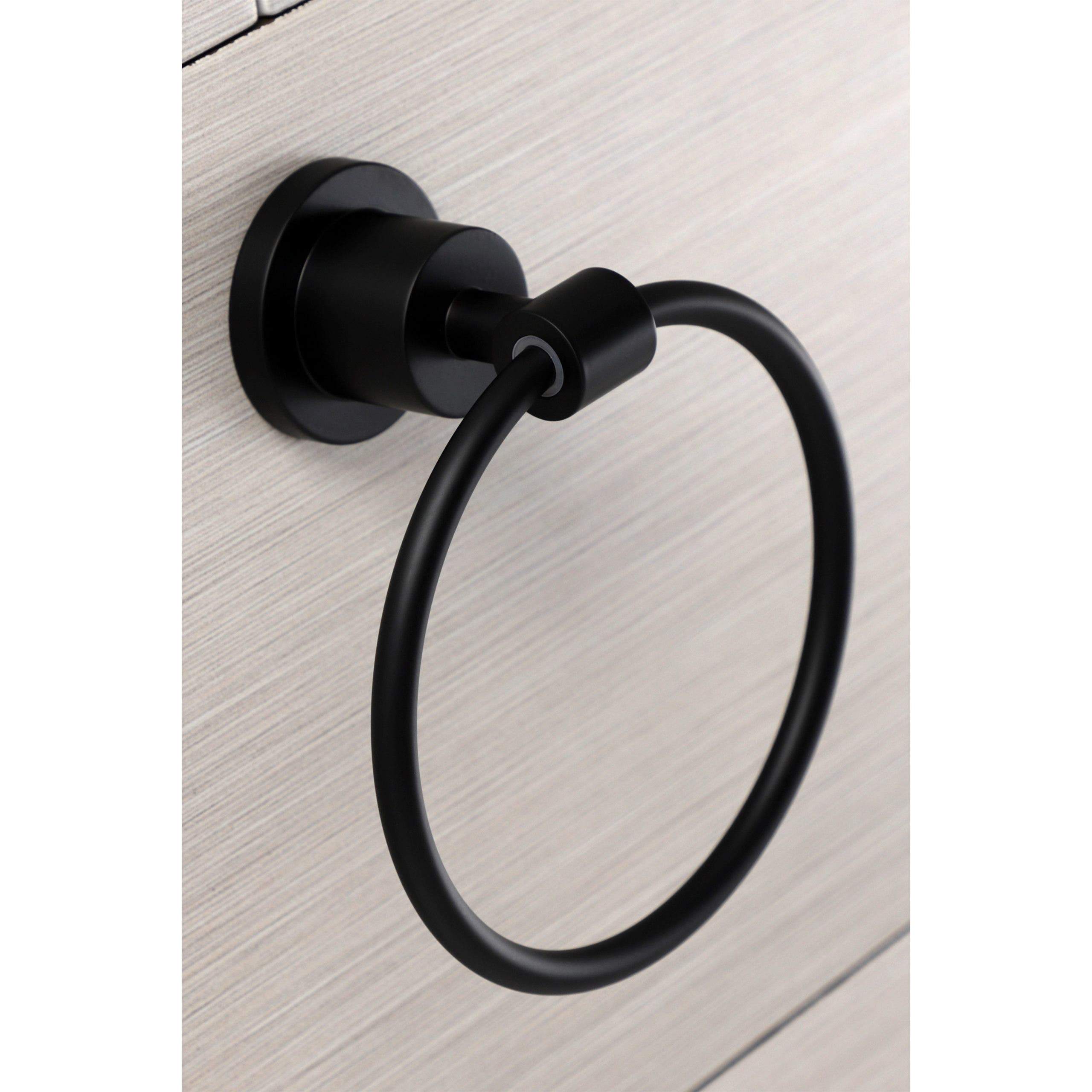 Kingston Brass Concord Towel Ring in Matte Black