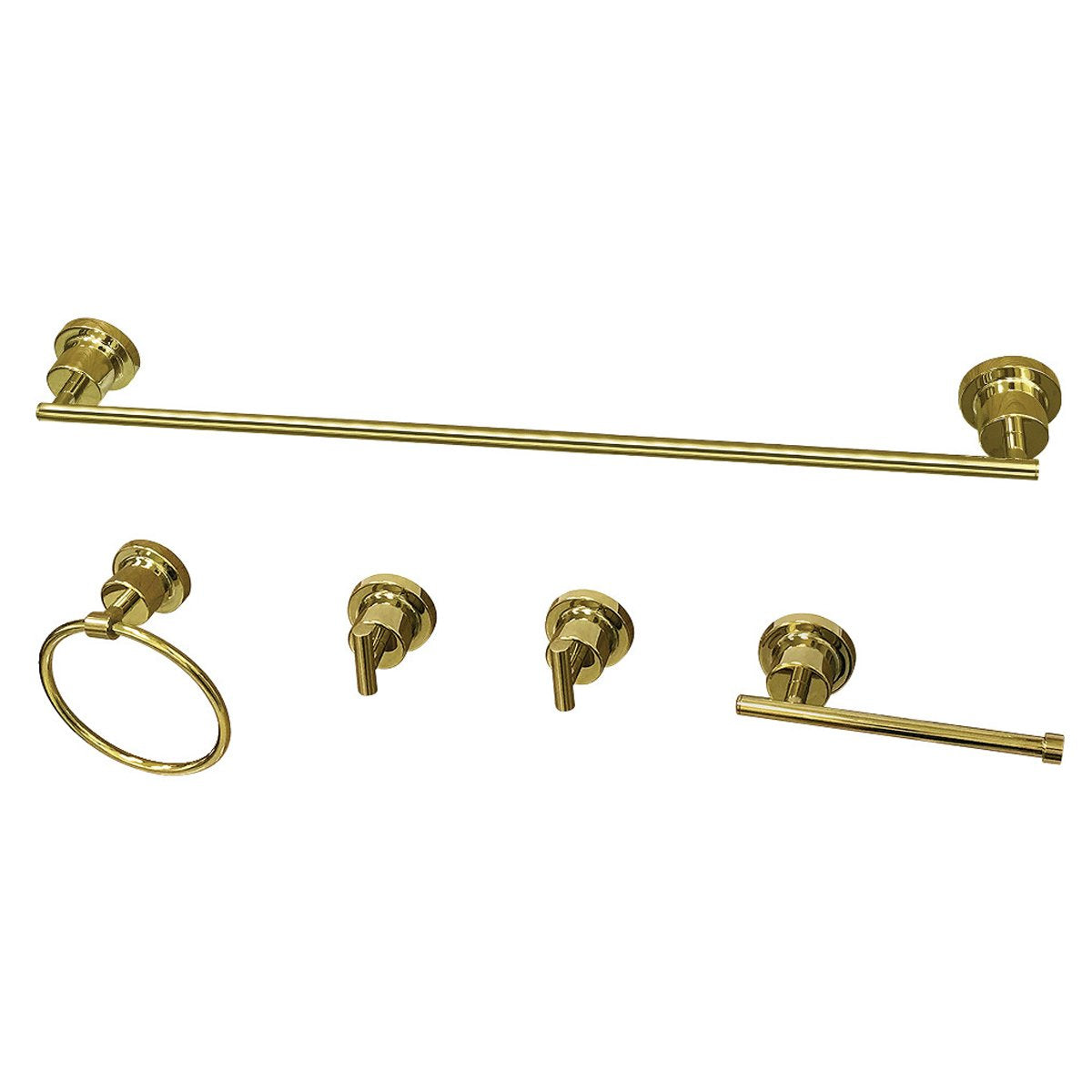 Kingston Brass BAH8230478X-P Concord 5-Piece Bathroom Accessory Set