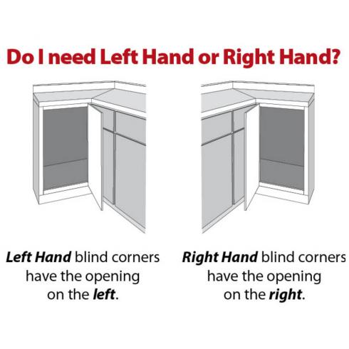Blind Corner Organizer Swing-out for 15" Opening - Left of Blind