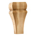 Hardware Resources 3" Square Rubberwood Contemporary Bun Foot-DirectSinks