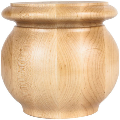 Hardware Resources Rubberwood Pot Belly Bun Foot-DirectSinks