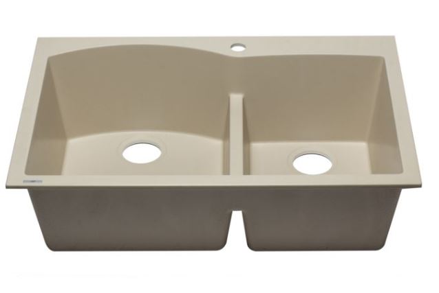 ALFI brand AB3320DI 33" Double Bowl Drop In Granite Composite Kitchen Sink-DirectSinks