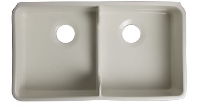 ALFI brand AB5123 32" Short Wall Double Bowl Lip Apron Fireclay Farmhouse Kitchen Sink-DirectSinks